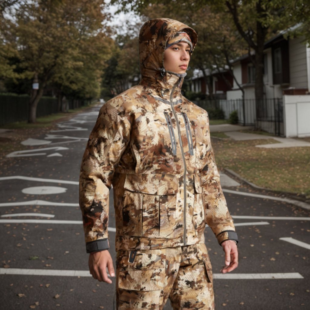 Off-the-shelf hunting print three layer fabric incinerator Meteorite jacket Jungle outdoor hunting men's hunting clothing