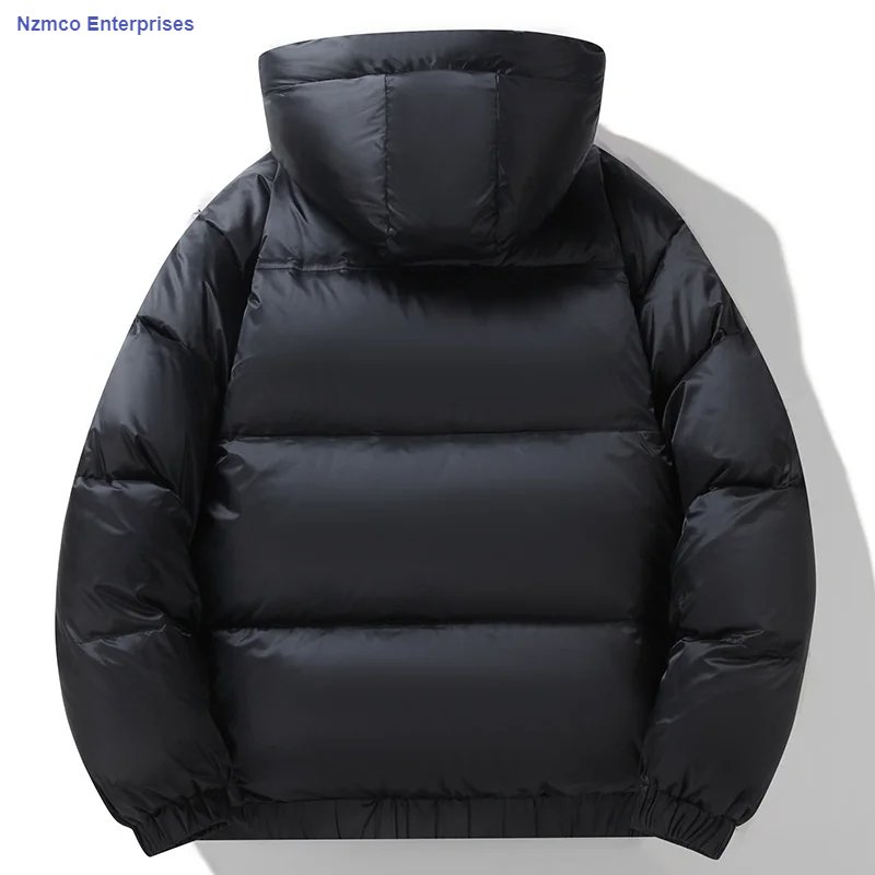 NZMCO 2024 New Winter 90 White Duck Down Jacket Men Hooded Loose Bomber Thick Parkas Warm Casual Male Puffer Coat Streetwear