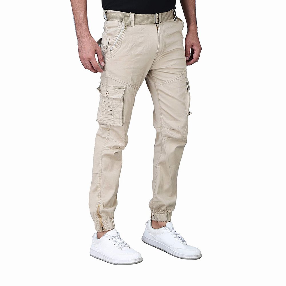 Custom Fashion Loose High Quality Oversized Men's Casual Cargo Pants in Gray Color Stylish Cargo Pants For Boys