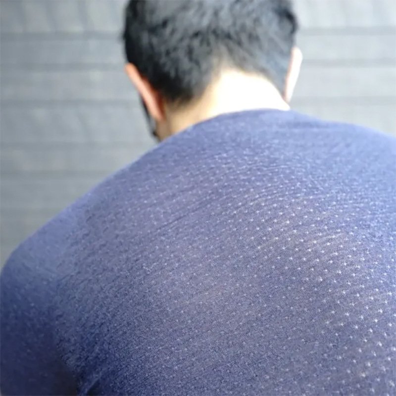 Outdoor Merino wool summer quick-drying mesh breathable sweat hiking sports short-sleeved crew-neck men's T-shirt