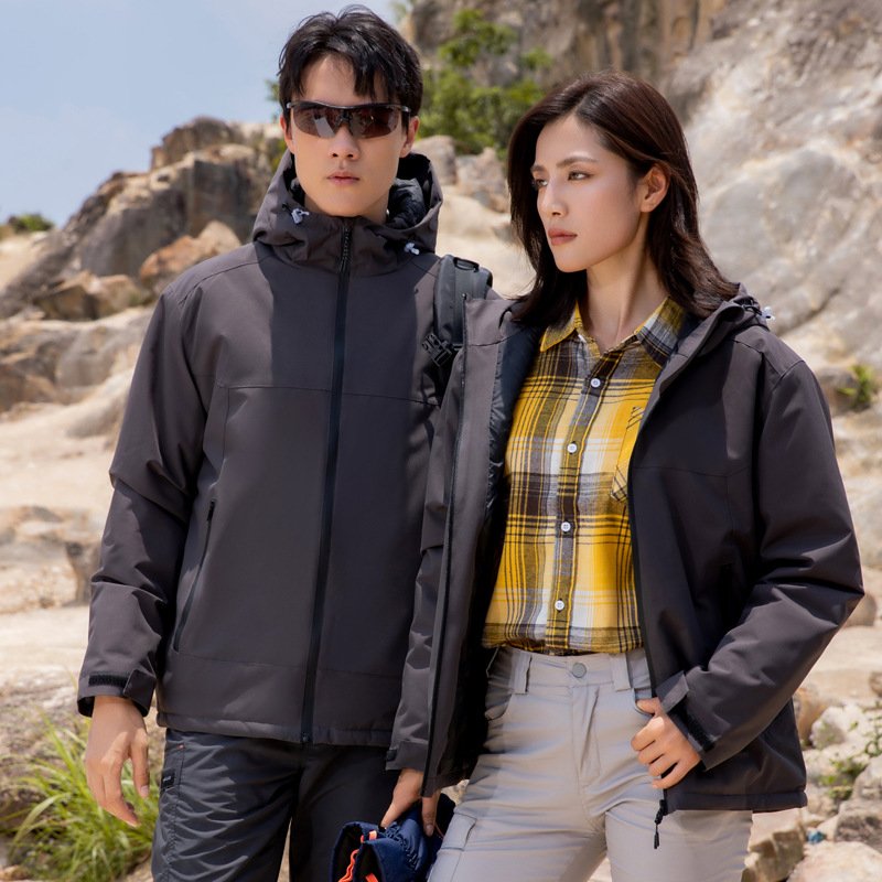 Hiking Jackets Three-In-One Detachable Jacket Men Women Outdoor Windproof Waterproof Autumn Winter Travel Mountaineering Clothes