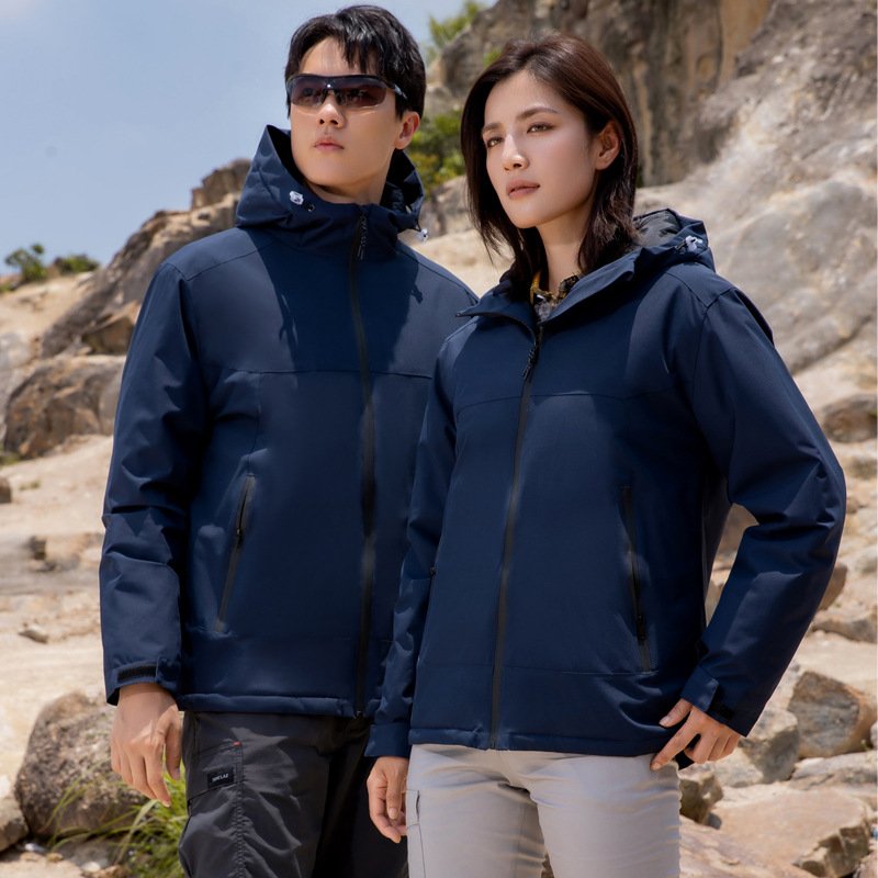 Hiking Jackets Three-In-One Detachable Jacket Men Women Outdoor Windproof Waterproof Autumn Winter Travel Mountaineering Clothes