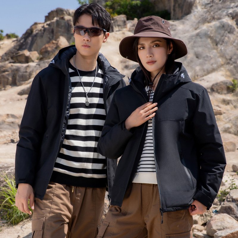 Hiking Jackets Three-In-One Detachable Jacket Men Women Outdoor Windproof Waterproof Autumn Winter Travel Mountaineering Clothes