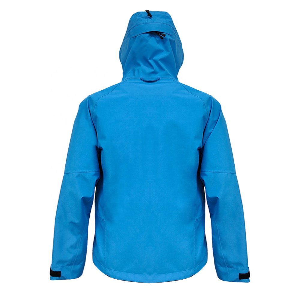 Custom outdoor waterproof mountain jackets for men breathable hiking jacket windproof windbreaker hooded rain coat for running