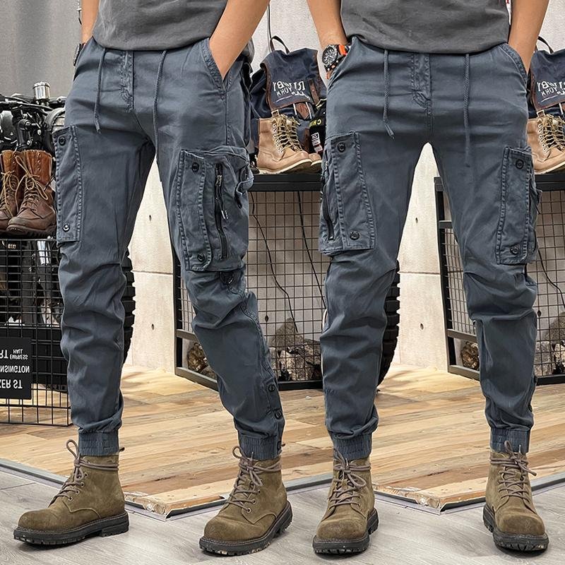 Custom OEM Men's Outdoor Tactical Water Repellent Cargo Pants Casual Cargo Straight Work Hiking Pants