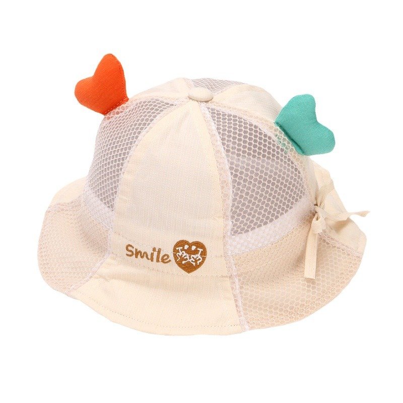 Spring and Autumn baby cute Sun protection hat Baby outdoor activities net sun protection fisherman hat clothing and accessories