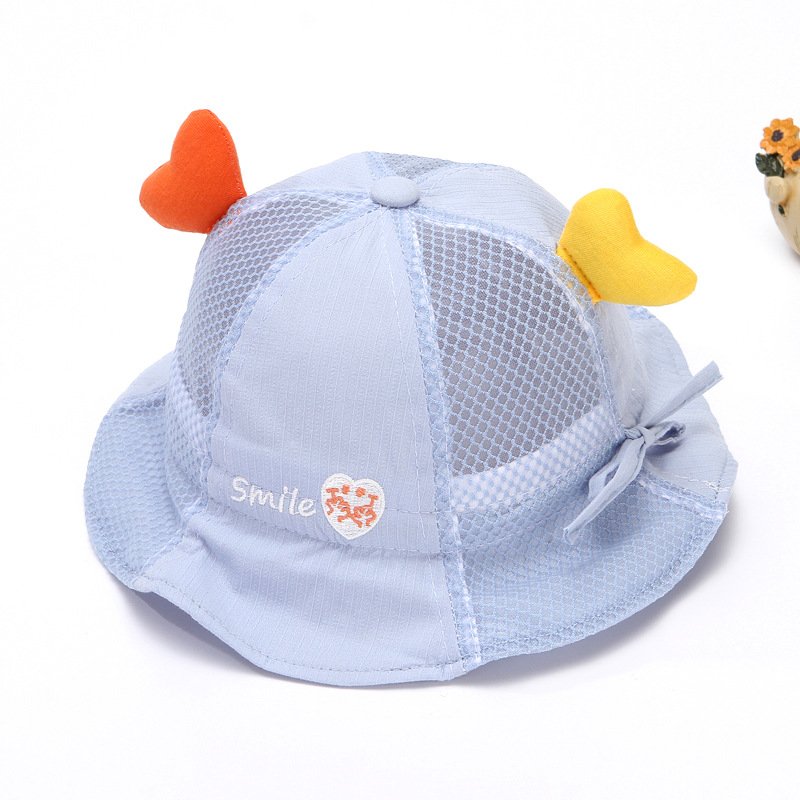 Spring and Autumn baby cute Sun protection hat Baby outdoor activities net sun protection fisherman hat clothing and accessories