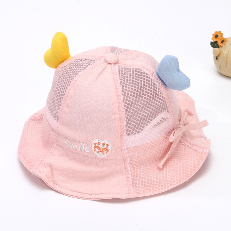 Spring and Autumn baby cute Sun protection hat Baby outdoor activities net sun protection fisherman hat clothing and accessories