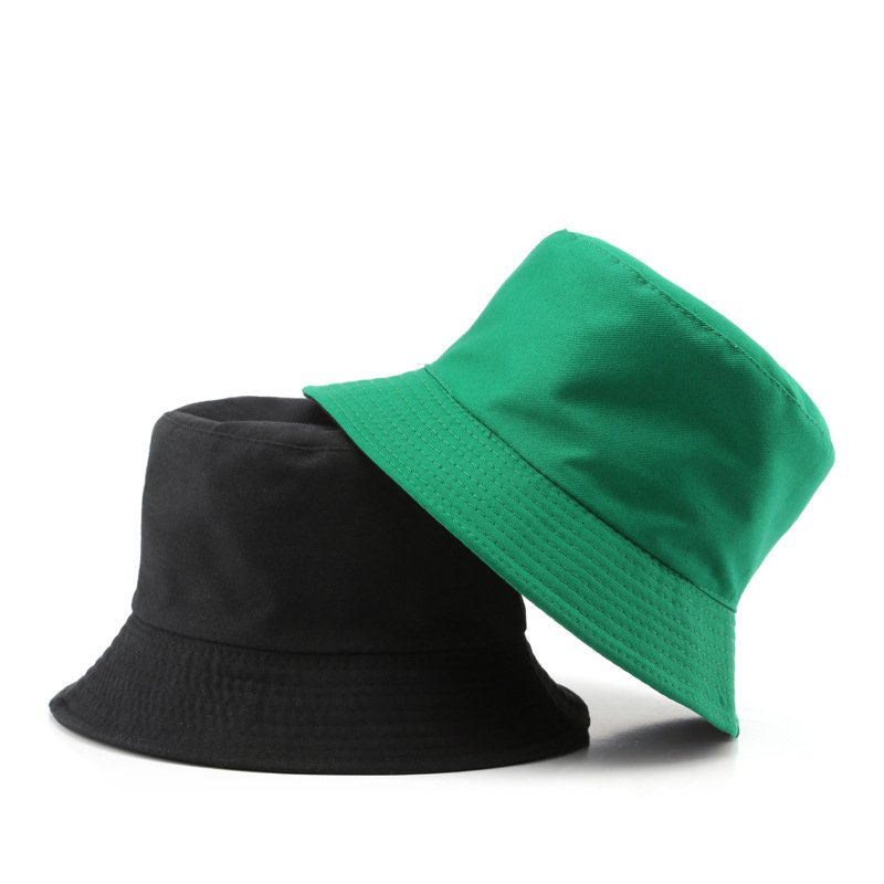 Custom Logo Reversible Trendy Fisherman Hats Summer Packable Anti-UV Beach Sun Hats Cotton Plain Blank Bucket Hat for Women Men