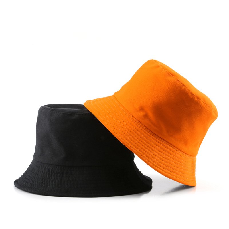 Custom Logo Reversible Trendy Fisherman Hats Summer Packable Anti-UV Beach Sun Hats Cotton Plain Blank Bucket Hat for Women Men