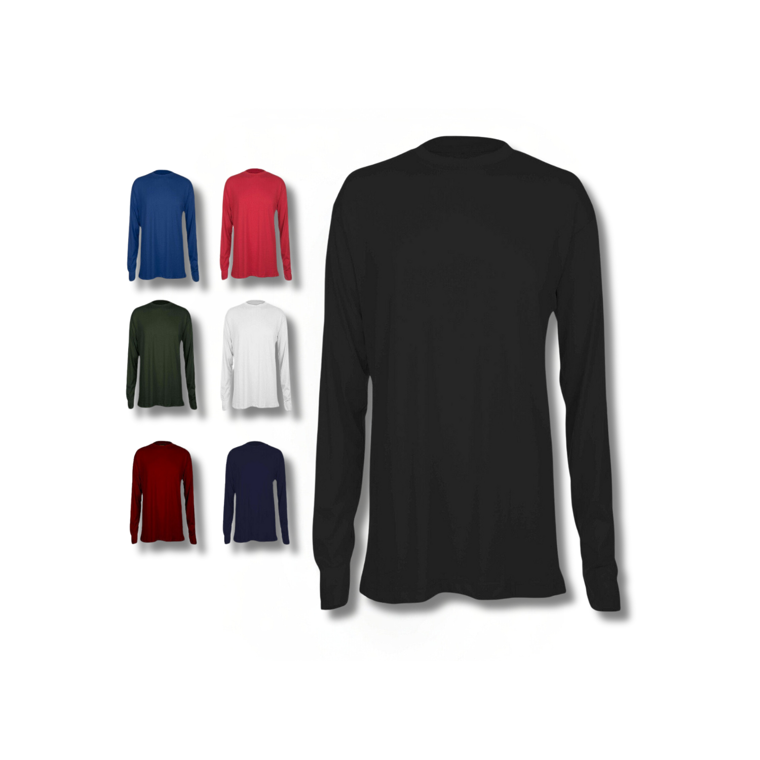 Men's Oversized Cotton T-Shirt Men's Long Sleeve Tee Sun Protection Shirts Long Sleeve Quick Dry Lightweight UV Shirts