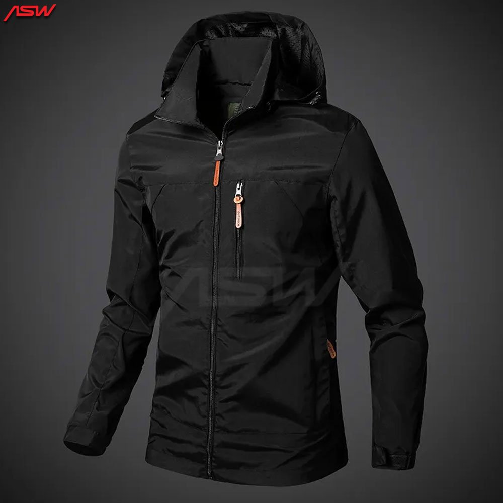 New Men Outdoor Hiking Jackets Waterproof Hooded Windbreaker Water Repellent Zipper Breathable Windbreaker Jacket