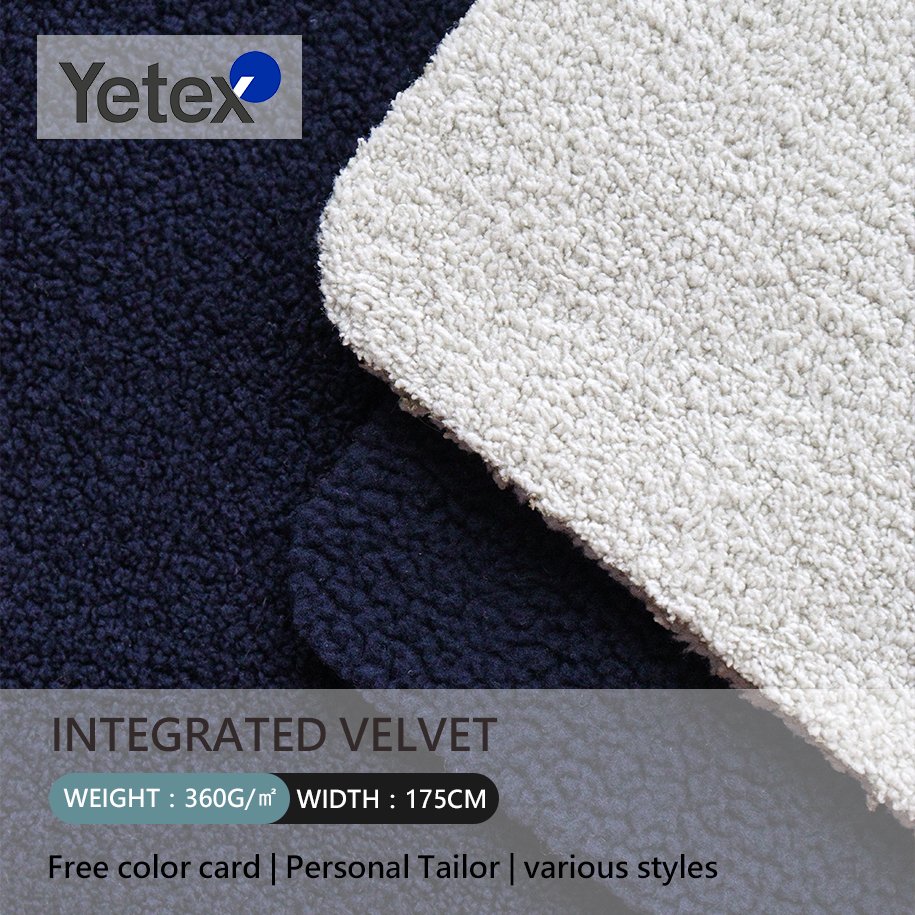 Double faced 360GSM windproof hiking velvet Knitted winter thickening fabric for warm clothing