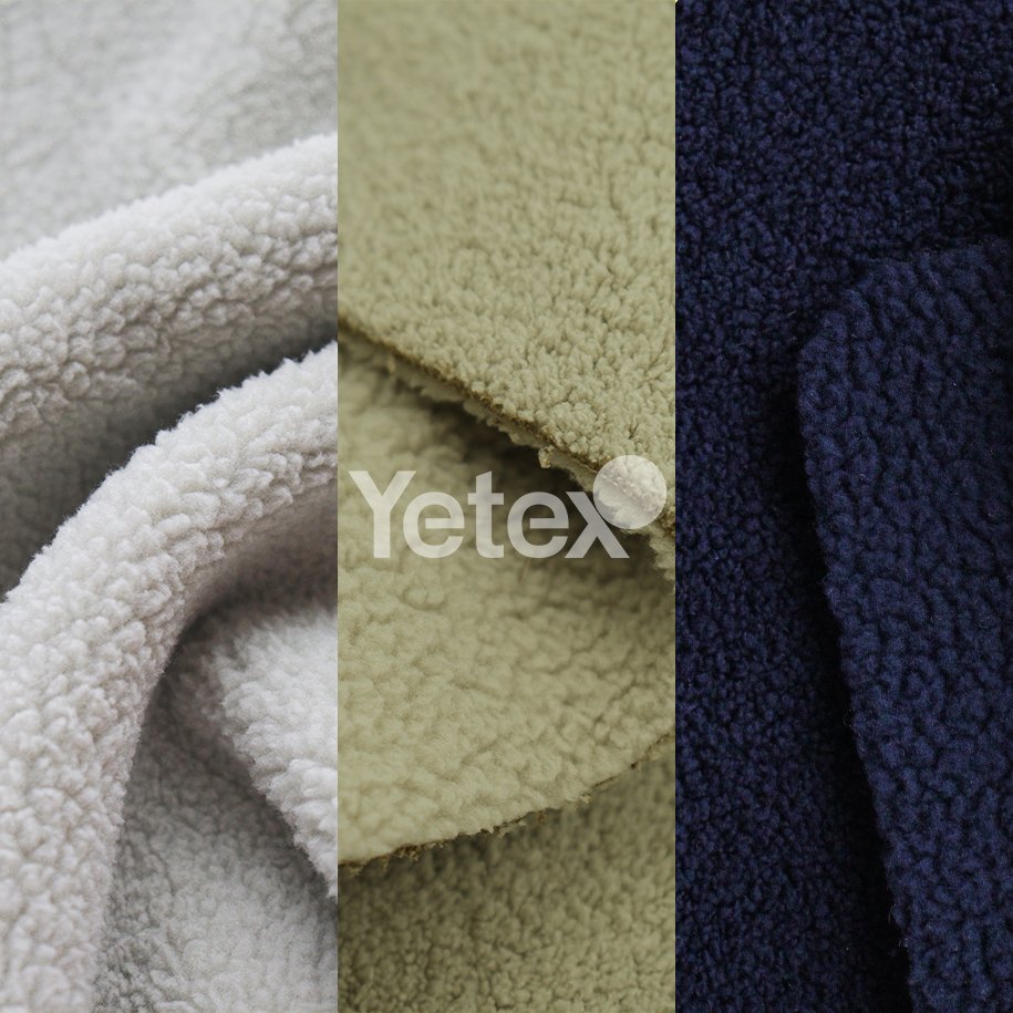 Double faced 360GSM windproof hiking velvet Knitted winter thickening fabric for warm clothing