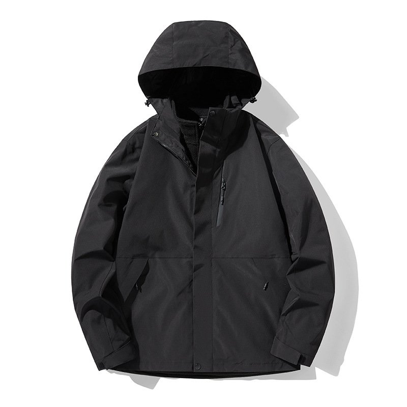 Men Waterproof Seam Sealed Rain Shells Jacket for Travel Hiking Windproof