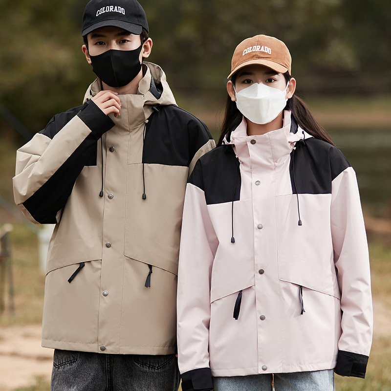 Men's Women's Three-in-One Water-Repellent Detachable Fleece Jacket Unisex Outdoor Hiking Clothing Spring Fall Winter New