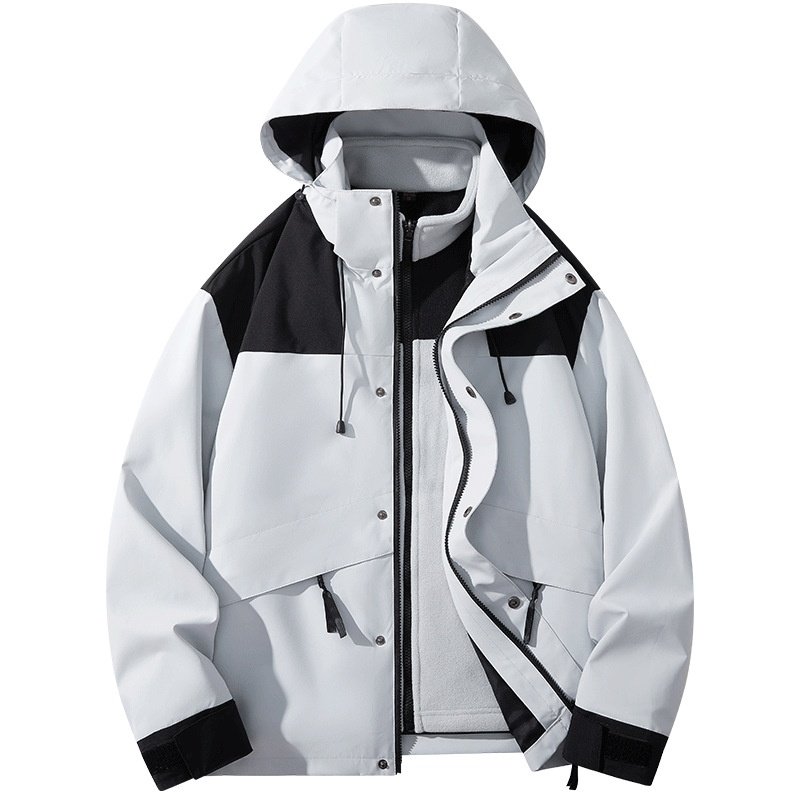 Men's Women's Three-in-One Water-Repellent Detachable Fleece Jacket Unisex Outdoor Hiking Clothing Spring Fall Winter New