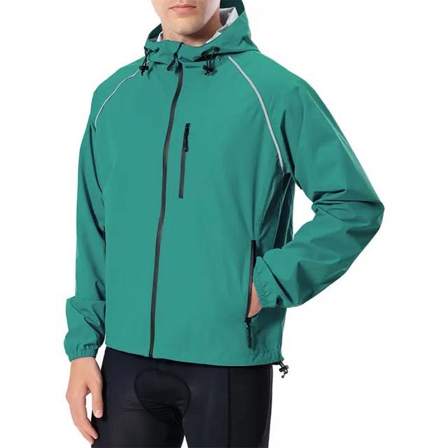 Custom Logo Men's Reflective Windbreaker Waterproof Sports Rain Running Jacket Zipper Outdoor Hiking Golf Cycling Winter Sports