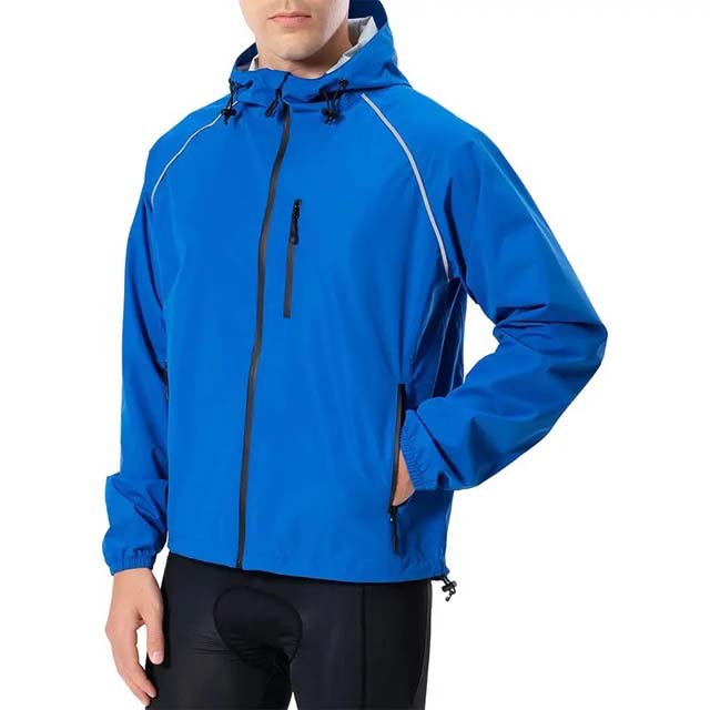 Custom Logo Men's Reflective Windbreaker Waterproof Sports Rain Running Jacket Zipper Outdoor Hiking Golf Cycling Winter Sports