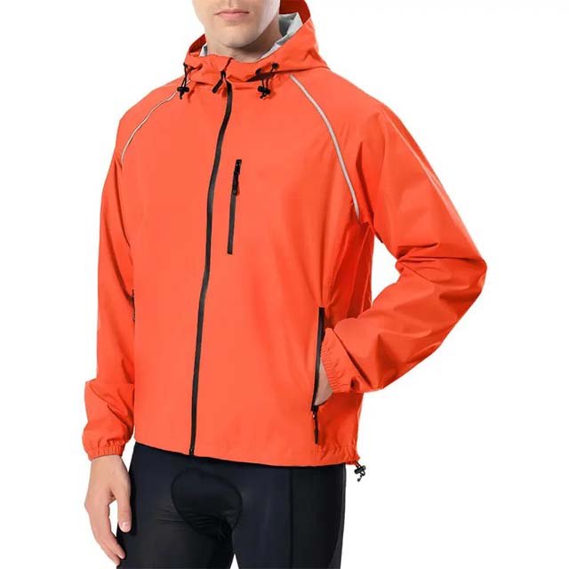 Custom Logo Men's Reflective Windbreaker Waterproof Sports Rain Running Jacket Zipper Outdoor Hiking Golf Cycling Winter Sports