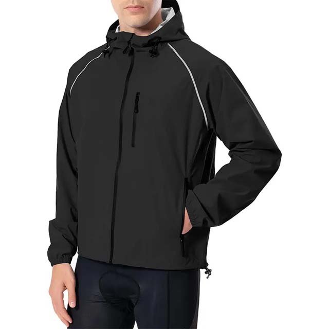 Custom Logo Outdoor Hiking Men's Waterproof Sports Rain Running Jacket Reflective Windbreaker Packable Golf Cycling Hood Jackets