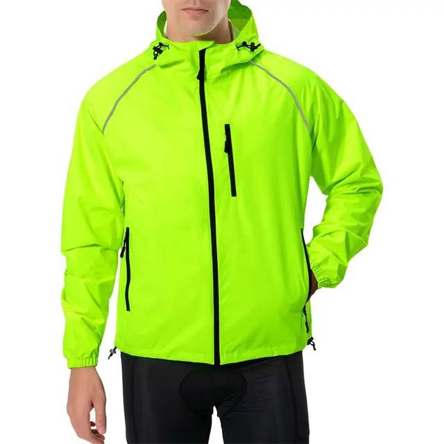 Custom Logo Outdoor Hiking Men's Waterproof Sports Rain Running Jacket Reflective Windbreaker Packable Golf Cycling Hood Jackets