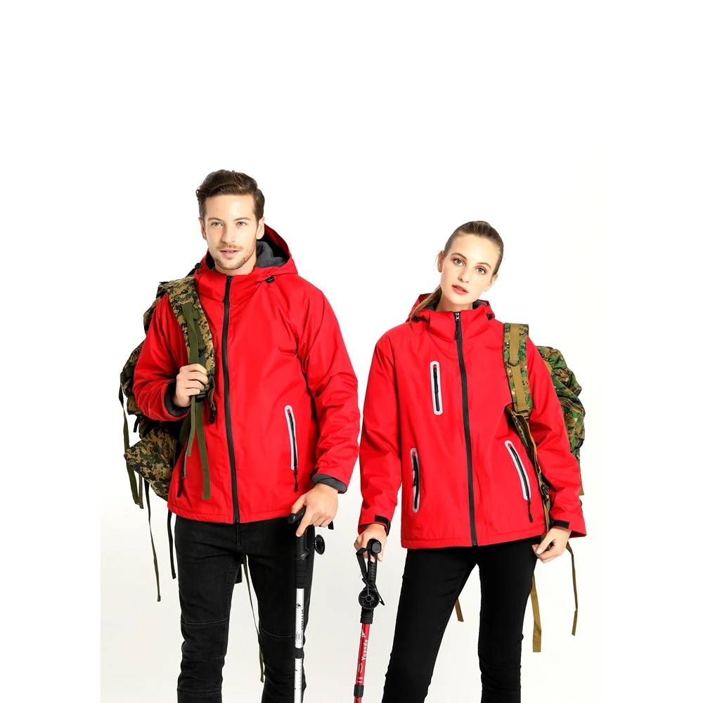 High Quality Waterproof hiking Jacket Custom print logo Softshell Hooded Unisex Winter for windbreaker Men Outdoor Jacket