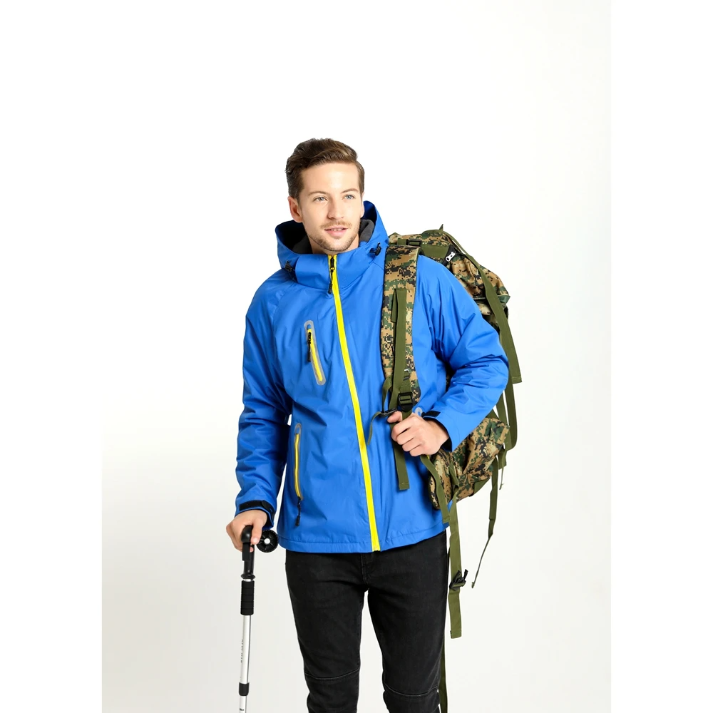 High Quality Waterproof hiking Jacket Custom print logo Softshell Hooded Unisex Winter for windbreaker Men Outdoor Jacket
