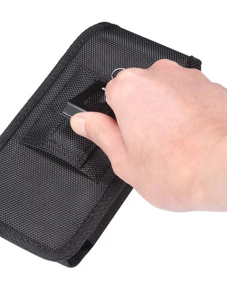 Double cell phone waist bag with an Oxford bouquet-mounted larvae sticker in a belt with a double layer of 6.7/6.8/6.5 inch