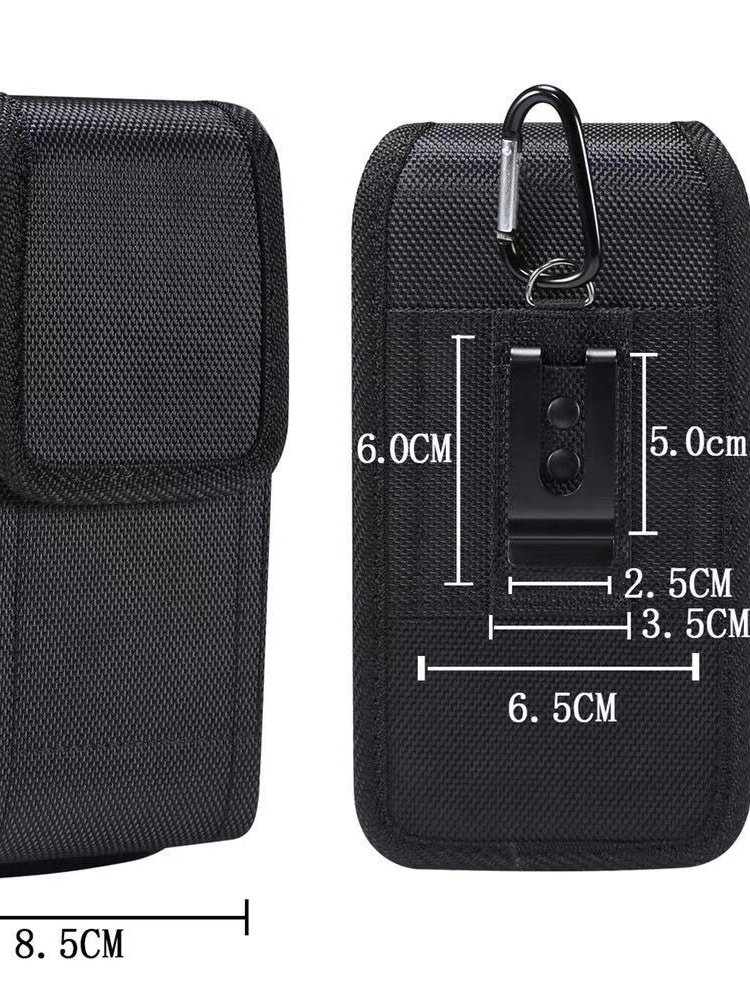 Double cell phone waist bag with an Oxford bouquet-mounted larvae sticker in a belt with a double layer of 6.7/6.8/6.5 inch