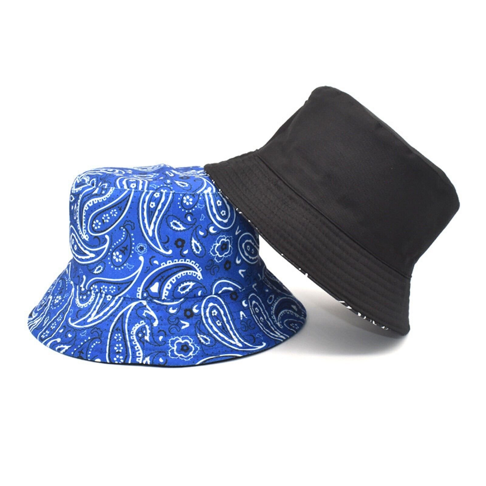 Custom all over print pattern cotton reversible double sided bucket hat