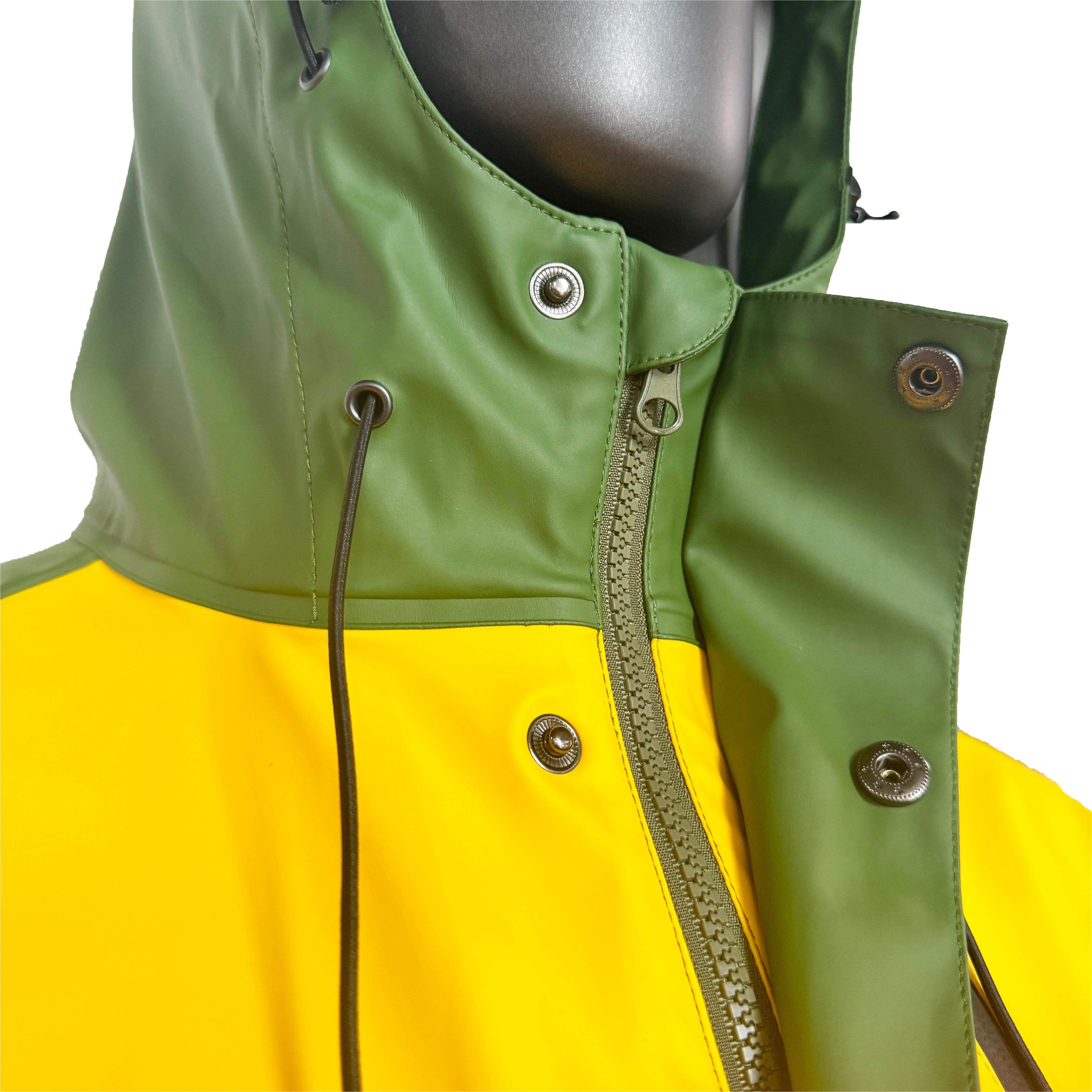 Windbreaker Hiking Clothing Customized Logo Waterproof Pu Jacket with Seamless pocket