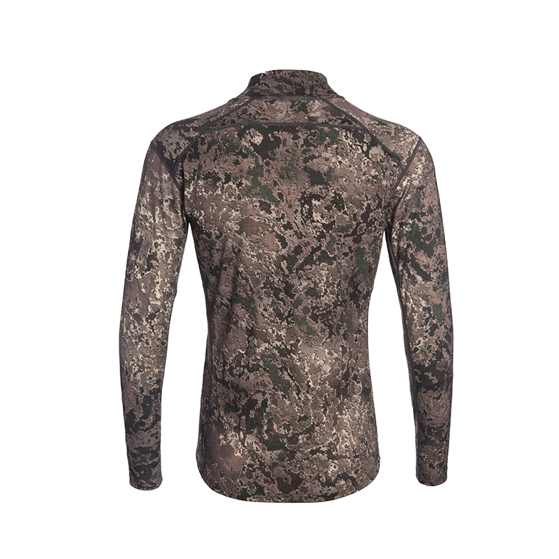 Solarwool Factory Custom 1 4 Zip Outdoor Print Camouflage Merino Wool Tops And Pants