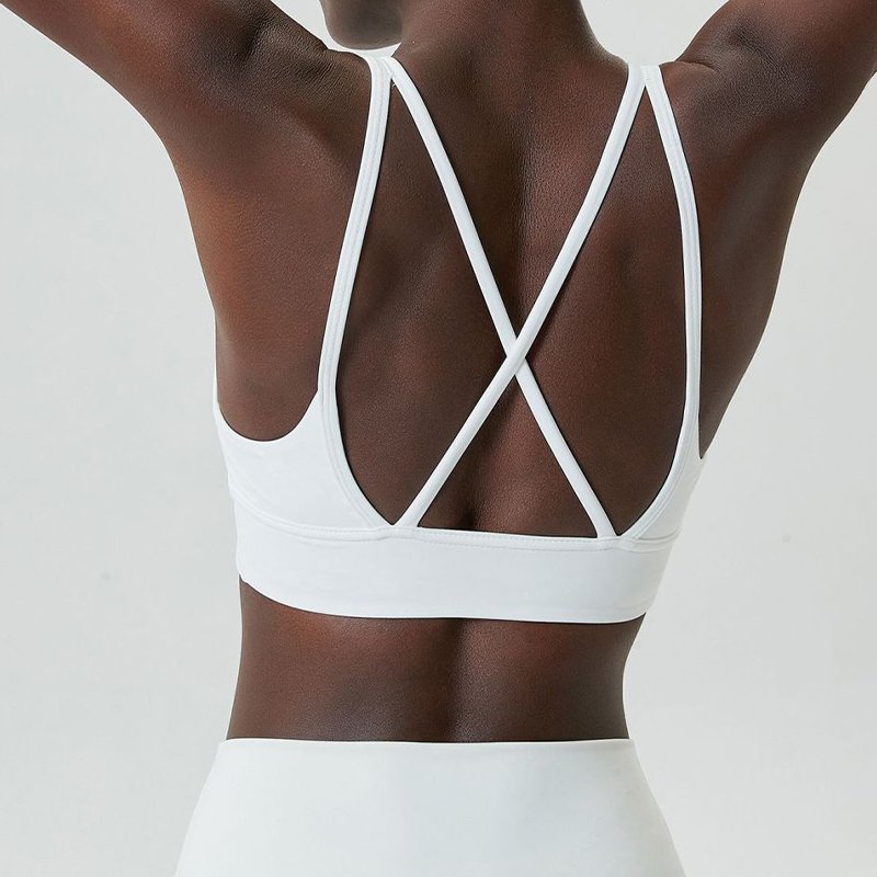 Customized High Quality Women's Gym Sports Fitness Yoga Bra Fitness Sports Bra Supportive Cross Back Sports Bra Yoga