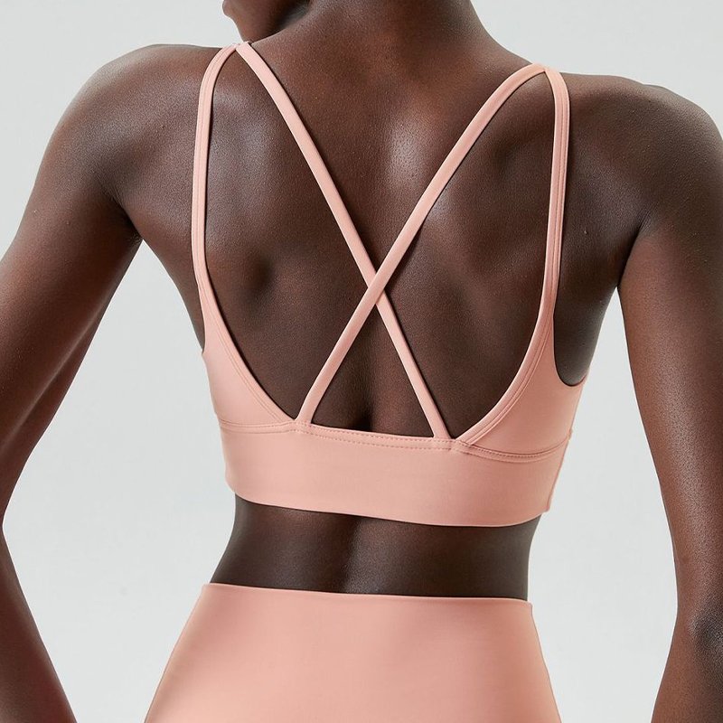 Customized High Quality Women's Gym Sports Fitness Yoga Bra Fitness Sports Bra Supportive Cross Back Sports Bra Yoga