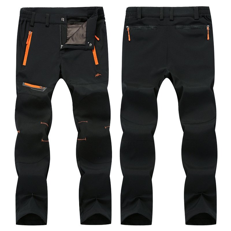 Mens Light Weight Waterproof Camping Trekking Hiking Pants Summer Thin Softshell Trousers Mountain Climbing Quick-dry Pants
