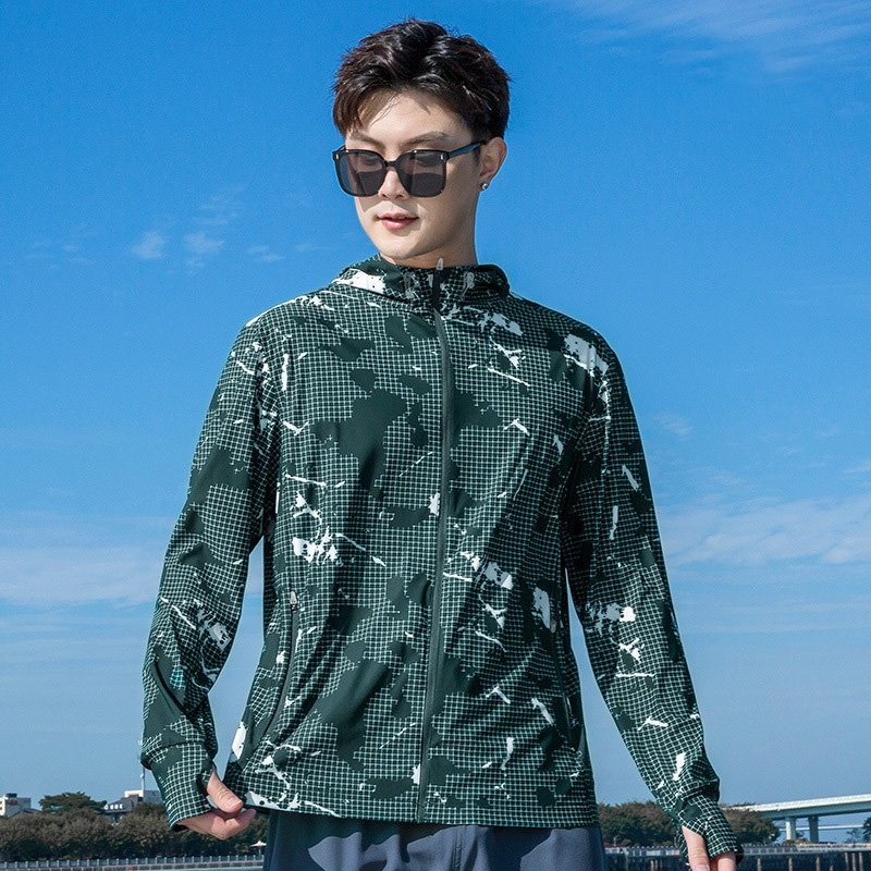 Men UV Protection Jacket Women Camouflage UPF 50 Sunscreen Clothing Ice Silk Ultra-thin Breathable long sleeve Skin Clothing