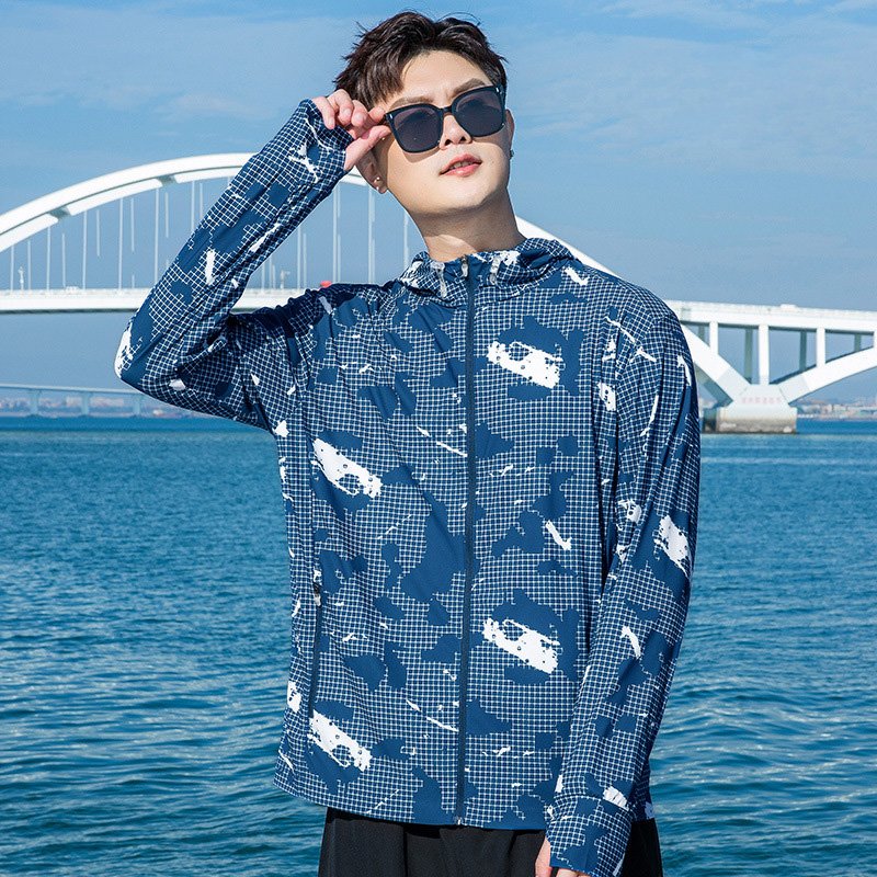 Men UV Protection Jacket Women Camouflage UPF 50 Sunscreen Clothing Ice Silk Ultra-thin Breathable long sleeve Skin Clothing
