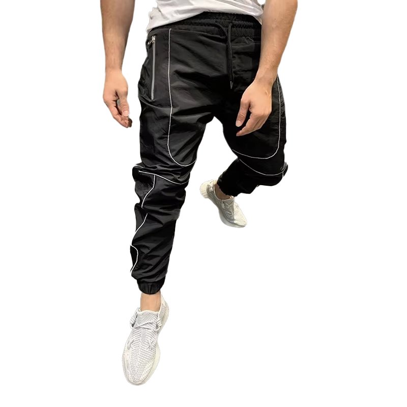 OEM Custom Design Men Cargo Pants Reflective Trouser Men Pant Hip Hop Streetwear Joggers Sweatpants Hiking Pants