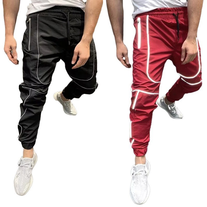 OEM Custom Design Men Cargo Pants Reflective Trouser Men Pant Hip Hop Streetwear Joggers Sweatpants Hiking Pants