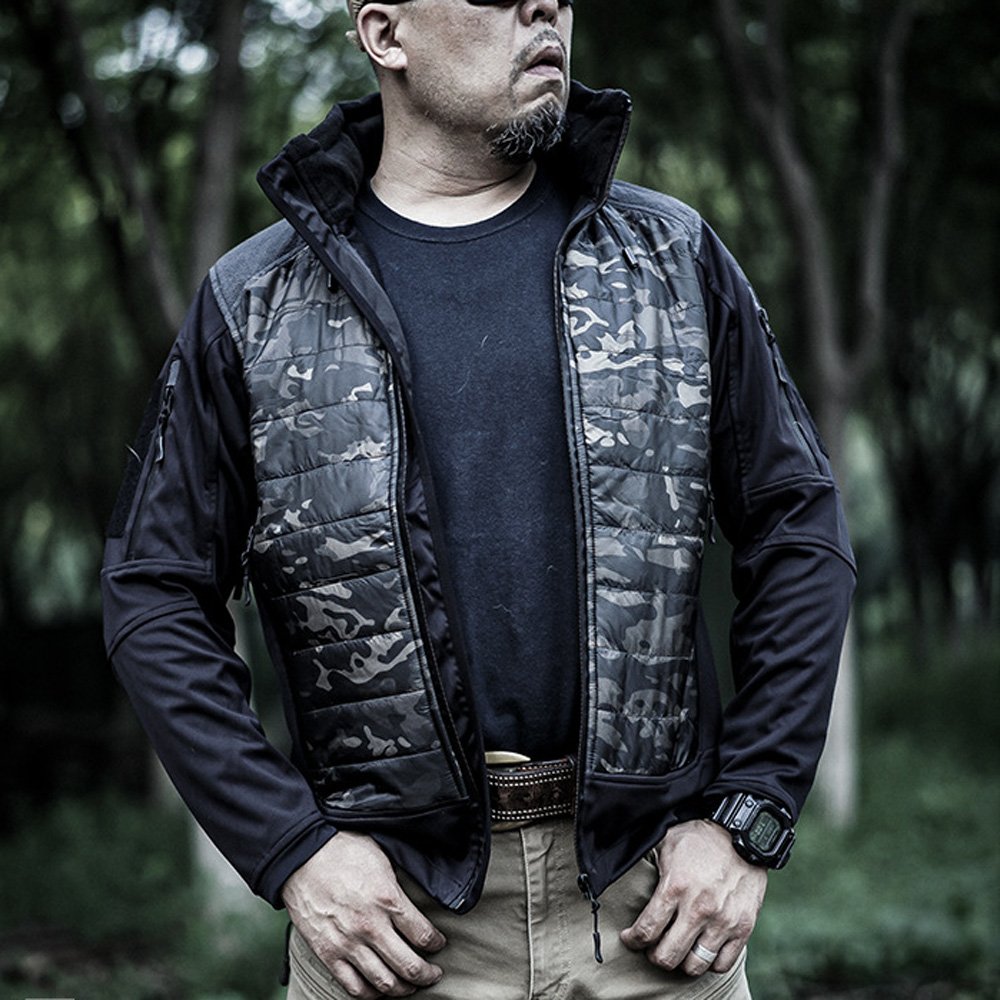 Double-sided Cotton Clothing Outdoor Hiking Suit Waterproof Slim Winter Camouflage Cold Jacket