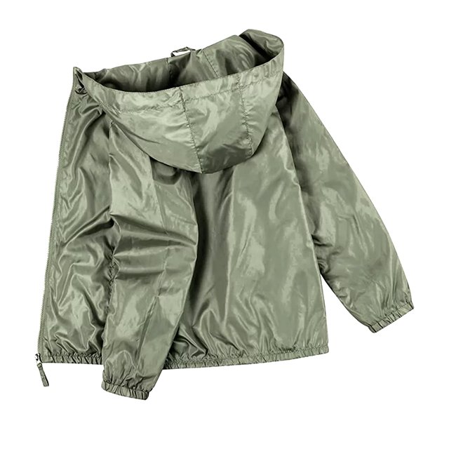 CONMR Kids Unisex Soccer Rain Jacket Cute Desgin Lightweight Kids Zipper Rain Coat Waterproof Jacket with Seam Seale