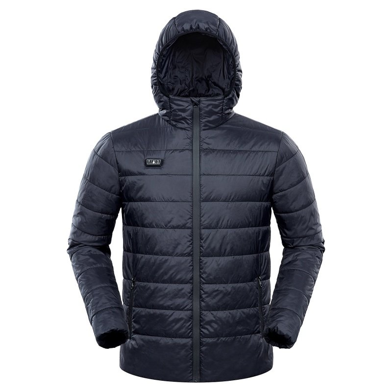 USB Charging winter Intelligent control men USB 5V smart carbon fibre hoodie heating warm clothing jacket