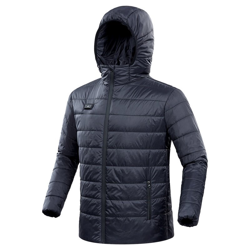 USB Charging winter Intelligent control men USB 5V smart carbon fibre hoodie heating warm clothing jacket