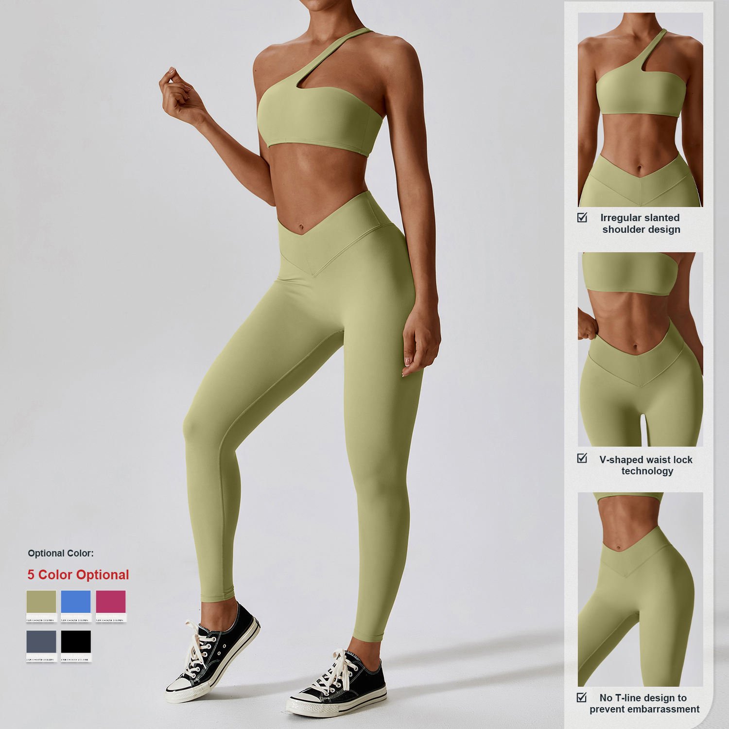 8110 Hot Sale 2Pcs Yoga Fitness Clothing Gym Leggings Push Up Bra Woman'S Workout Butt Lifting Activewear Yoga Sport Set