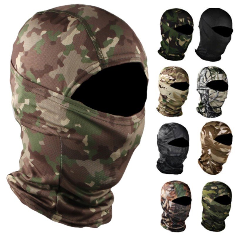Wholesale Cheap Price Budget Plain Knitted Full Face Cover 3 Hole Skull Ski Balaclava