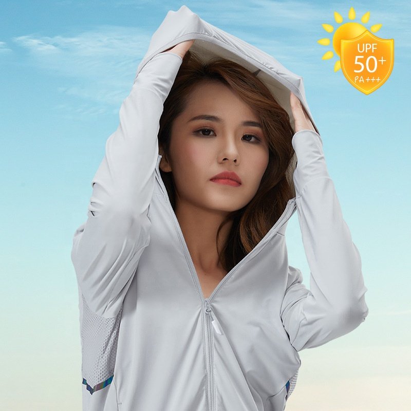 New Design Breathable Outdoor Anti UV Quick dry Thin Sun Protection Clothing with Hooded UPF 50+ Ice Cold Sunscreen Clothing