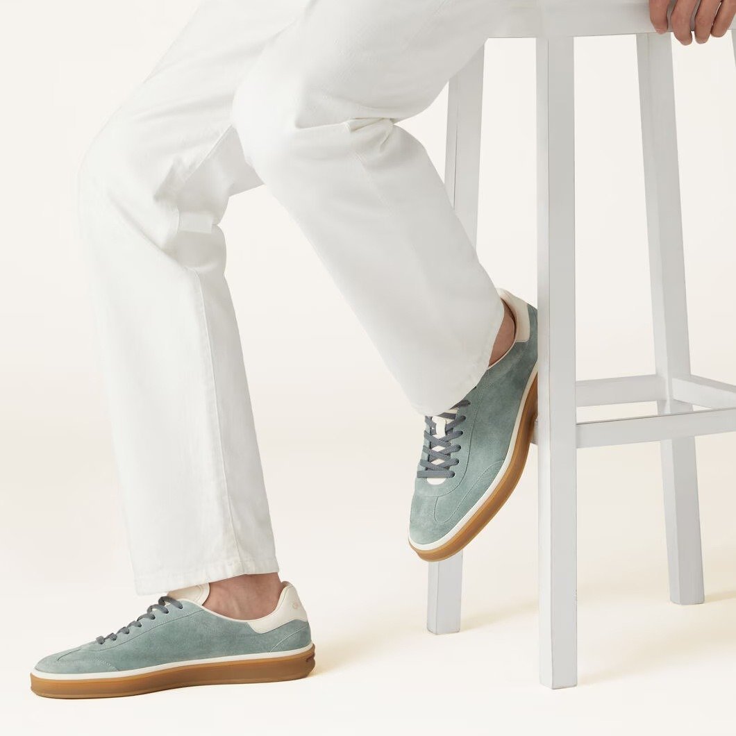 Men's shoes 24 new Tennis Walk men's moral training sneakers cowhide suede thick soled men's casual board shoes