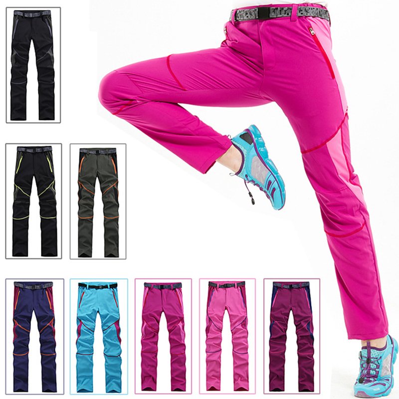 TONGYANG Hiking Windproof Outdoor Trousers Women Summer Hiking Wear-Resistant Water Splash Prevention Quick Dry Elastic Pants