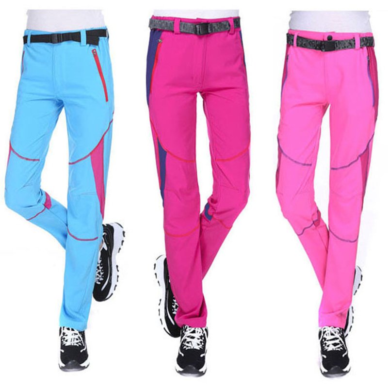 TONGYANG Hiking Windproof Outdoor Trousers Women Summer Hiking Wear-Resistant Water Splash Prevention Quick Dry Elastic Pants